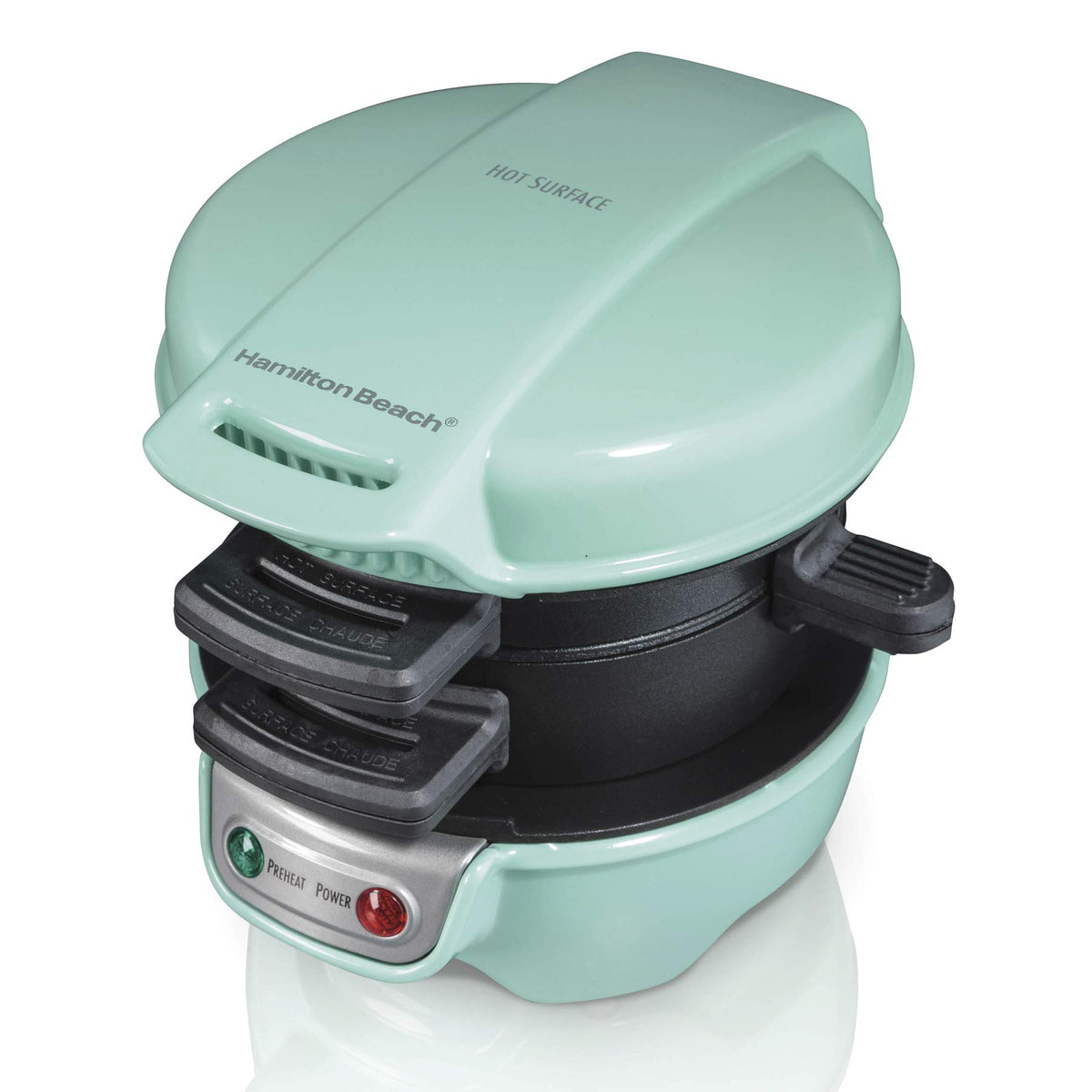 Hamilton Beach Breakfast Sandwich Maker on counter for quick, homemade meals
