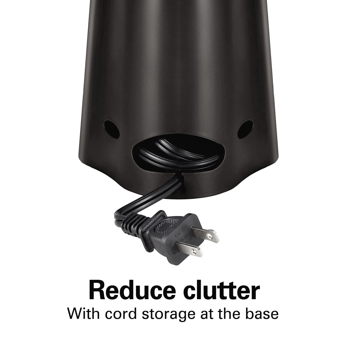 Black finish on Hamilton Beach can opener fits modern kitchens.