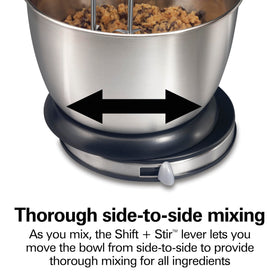 Hamilton Beach Classic 6 speeds and Quick Burst allow precise mixing control.