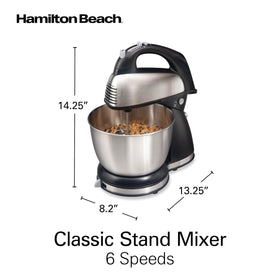 Hamilton Beach dishwasher-safe attachments and bowl simplify cleanup after baking.