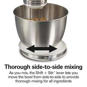 Hamilton Beach Classic Stand Mixer offers 6 speeds including Quick Burst.