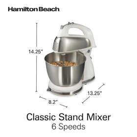 Dishwasher-safe attachments and bowl for easy cleanup.