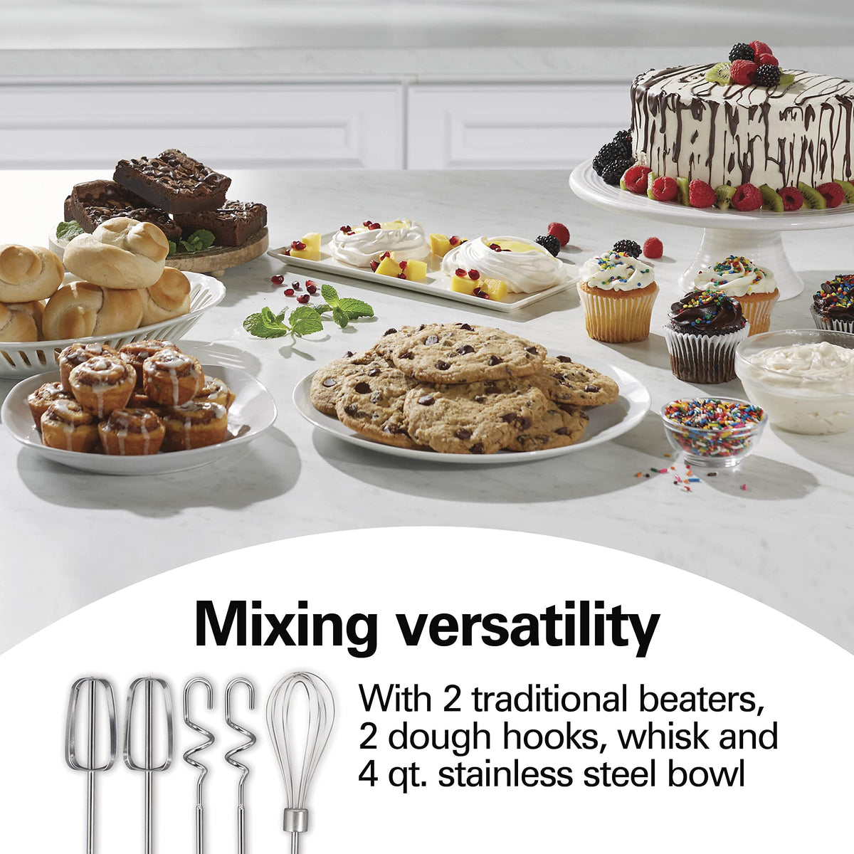 Quick Burst power boost on Hamilton Beach Classic Stand Mixer.