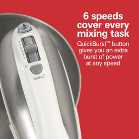 290 watts peak power supports thick batters and meringues.