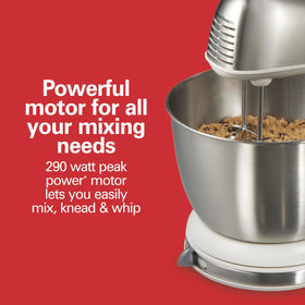 Shift and Stir lever enables thorough mixing on the Hamilton Beach Classic Stand Mixer.