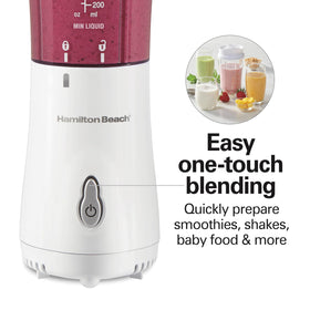 Hamilton Beach compact base design fits small spaces and car cup holders.
