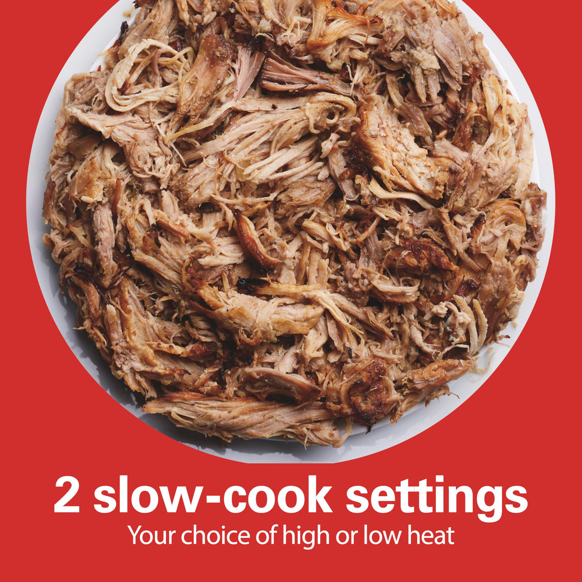 Hamilton Beach slow-cook settings demonstrated on the compact cooker