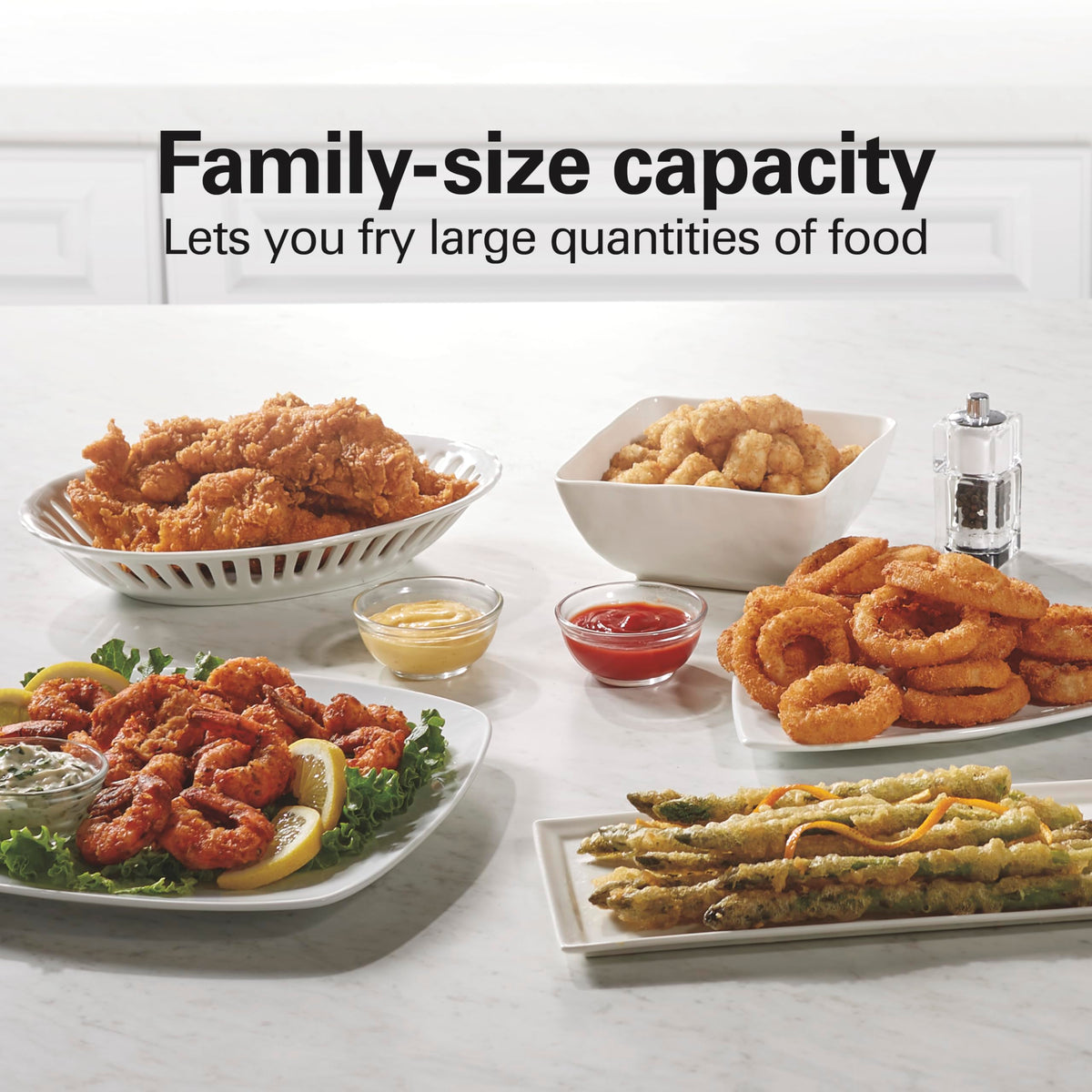 Hamilton Beach deep fryer 1500W immersed element for fast even frying