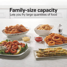 Hamilton Beach deep fryer 1500W immersed element for fast even frying