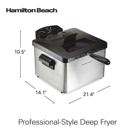 Hamilton Beach deep fryer breakaway cord design for safer storage.
