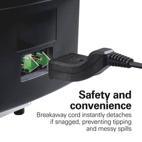 Hamilton Beach deep fryer dishwasher-safe parts simplify cleanup.