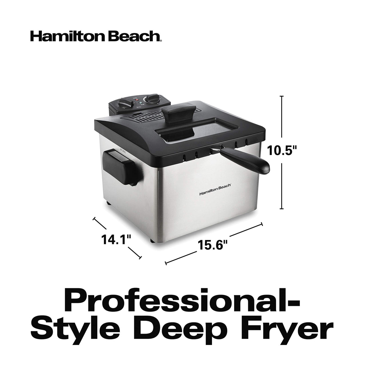 Hamilton Beach deep fryer enamel tank and lid are dishwasher safe.