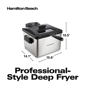 Hamilton Beach deep fryer enamel tank and lid are dishwasher safe.