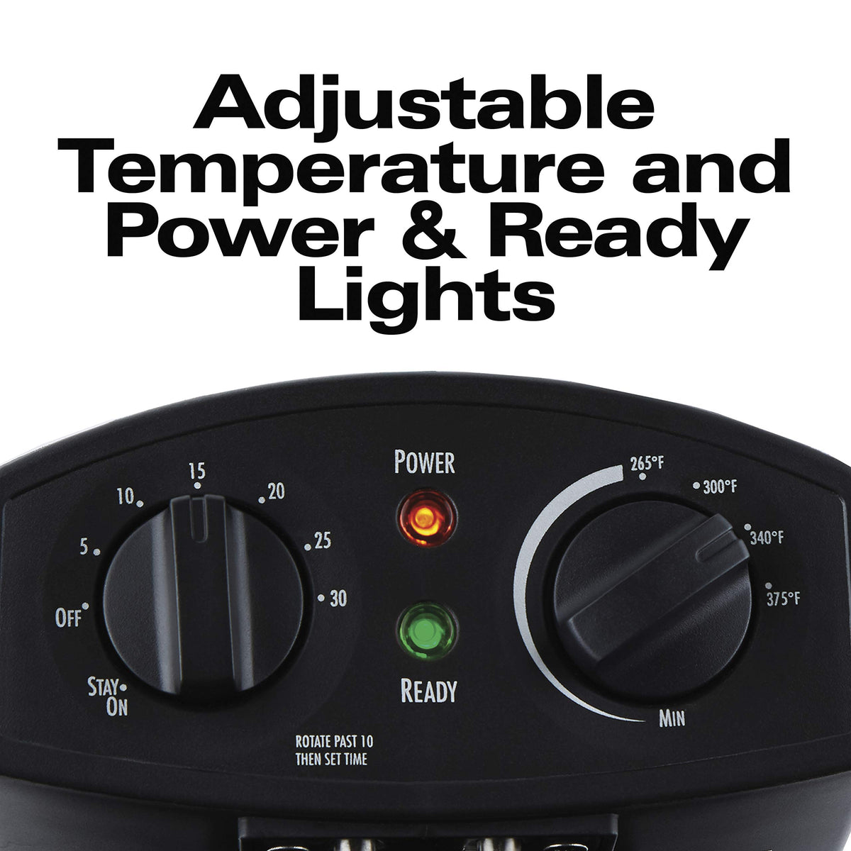 Hamilton Beach deep fryer removable heating element for easy cleaning.