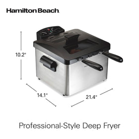 Hamilton Beach deep fryer view window helps monitor browning safely.