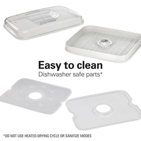 Clear vented lid lets you monitor progress without losing temperature