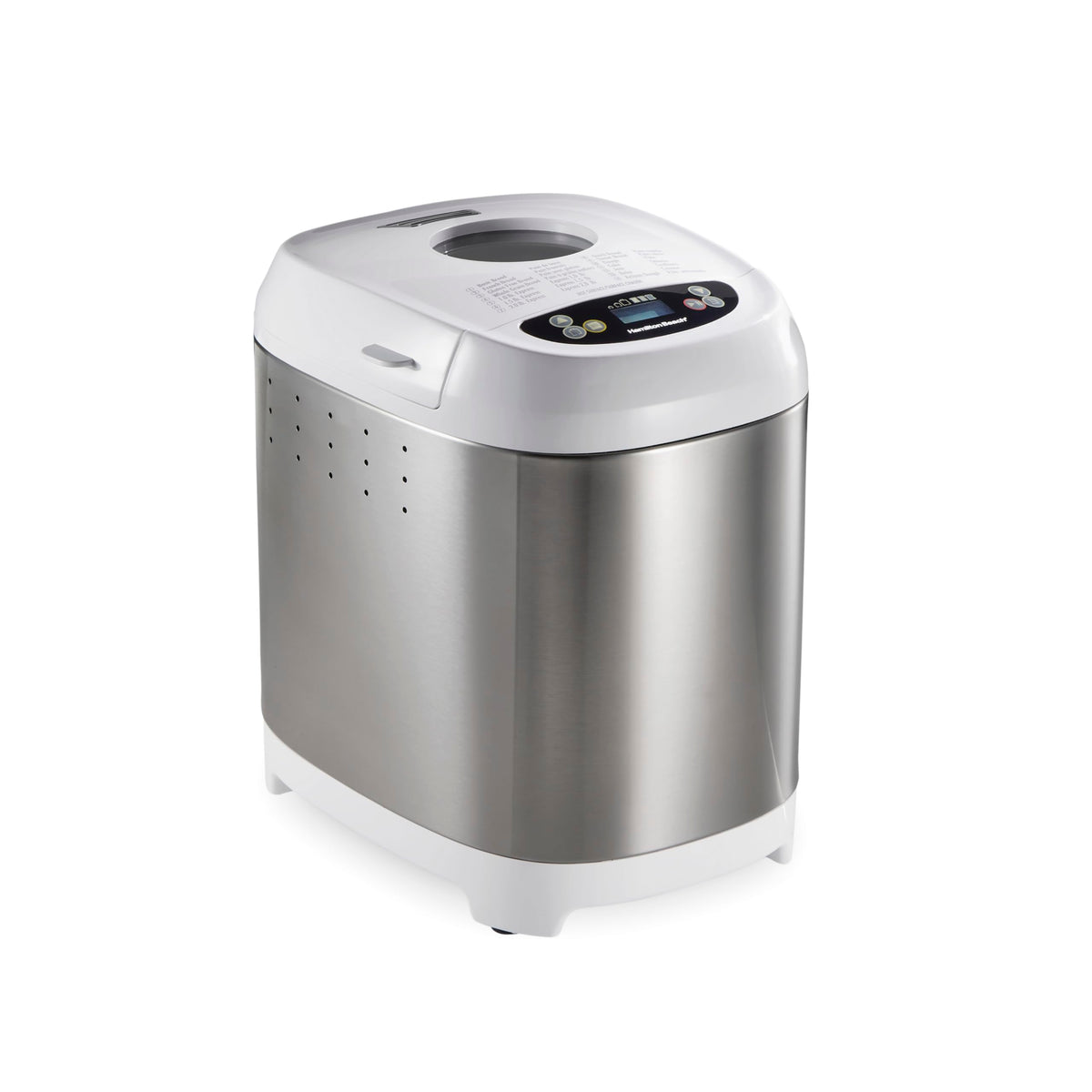 Hamilton Beach digital bread maker front view ready to bake at home