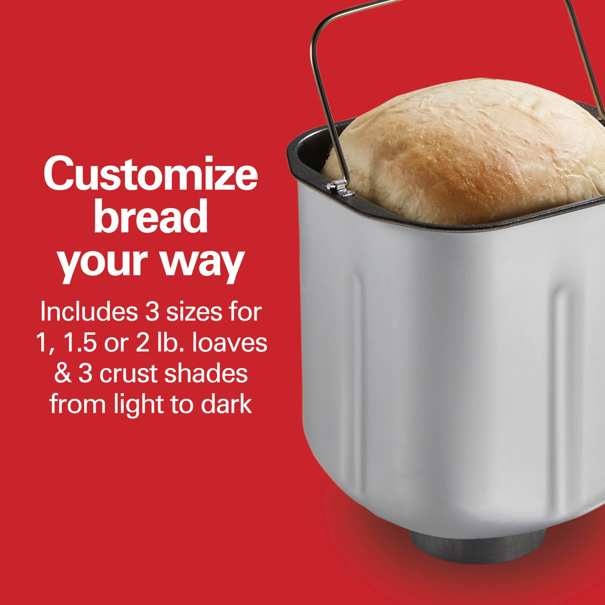 Hamilton Beach nonstick bread pan with kneading paddle enables easy cleanup