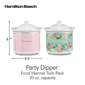 Hamilton Beach dip-warmers 20-oz capacity serves a crowd.