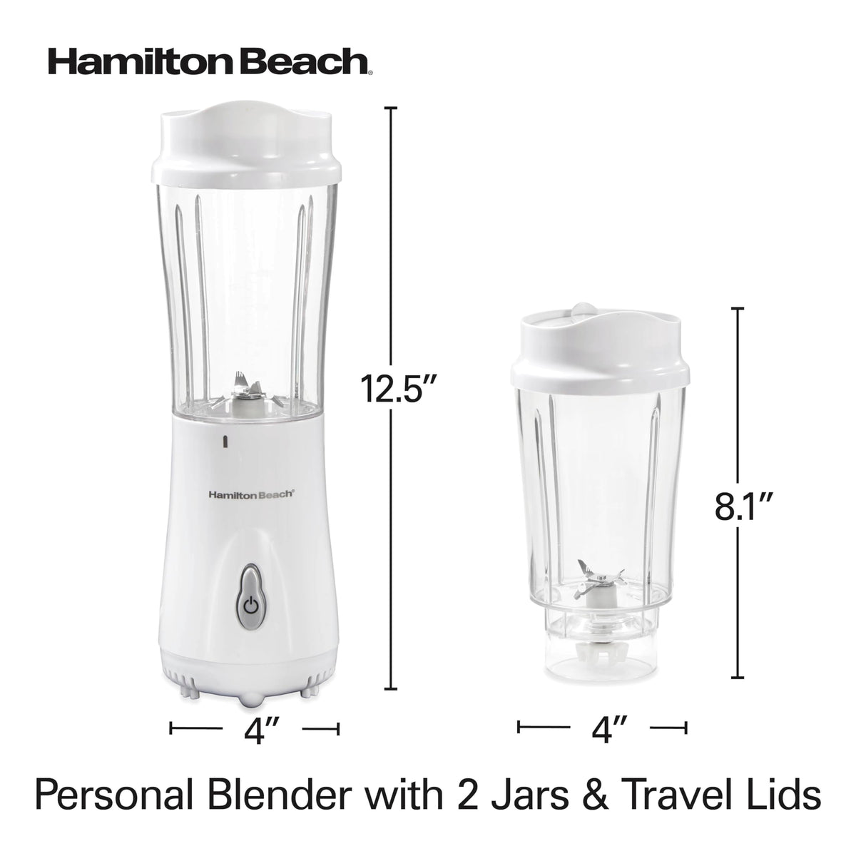 Hamilton Beach dishwasher-safe jars and blades simplify cleanup after smoothies.