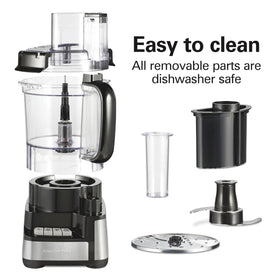 Hamilton Beach dishwasher-safe parts simplify cleanup and maintenance.