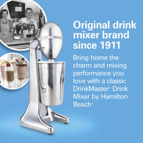 Hamilton Beach DrinkMaster classic chrome finish adds retro charm