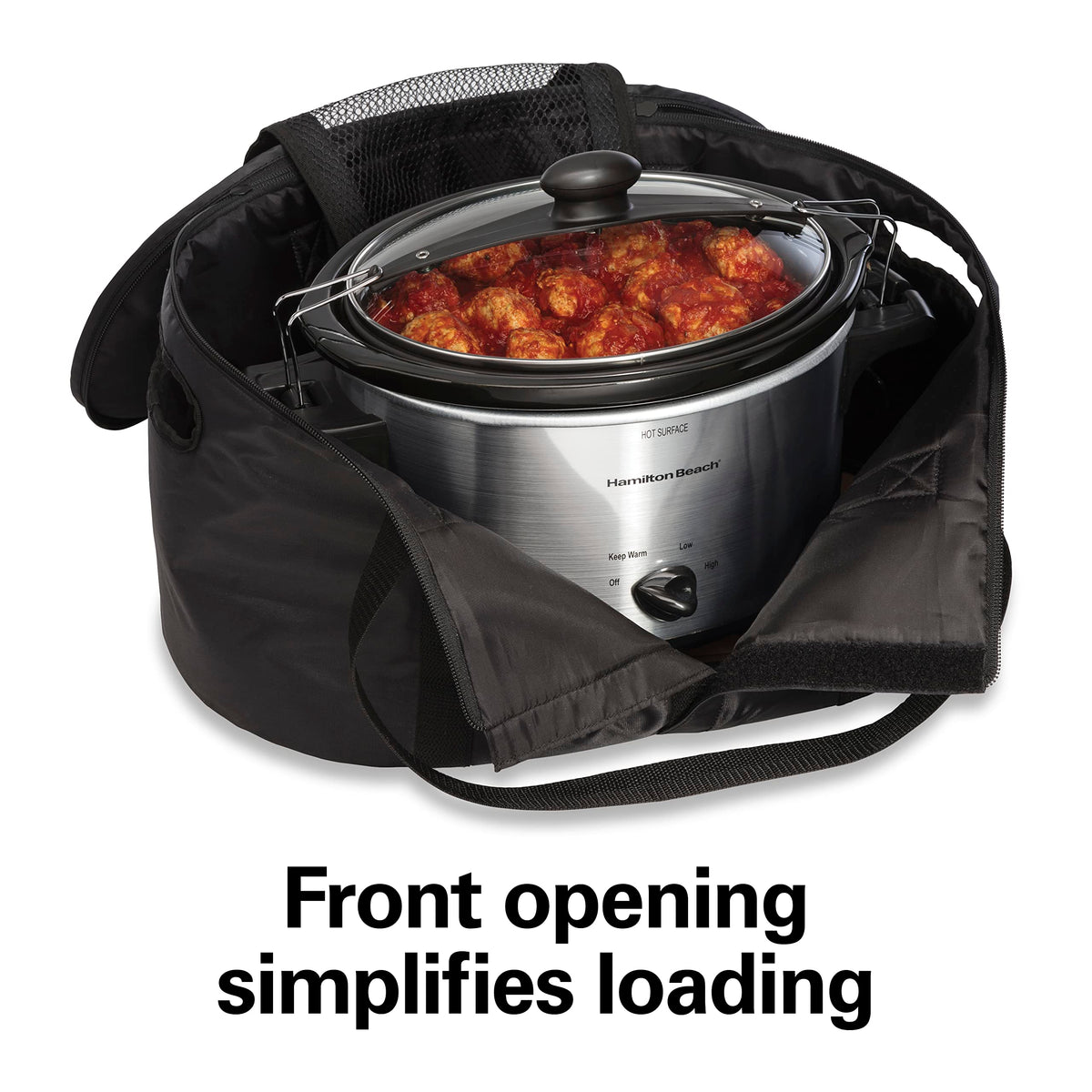 Hamilton Beach easy-clean caddy is wipeable and hand-wash friendly
