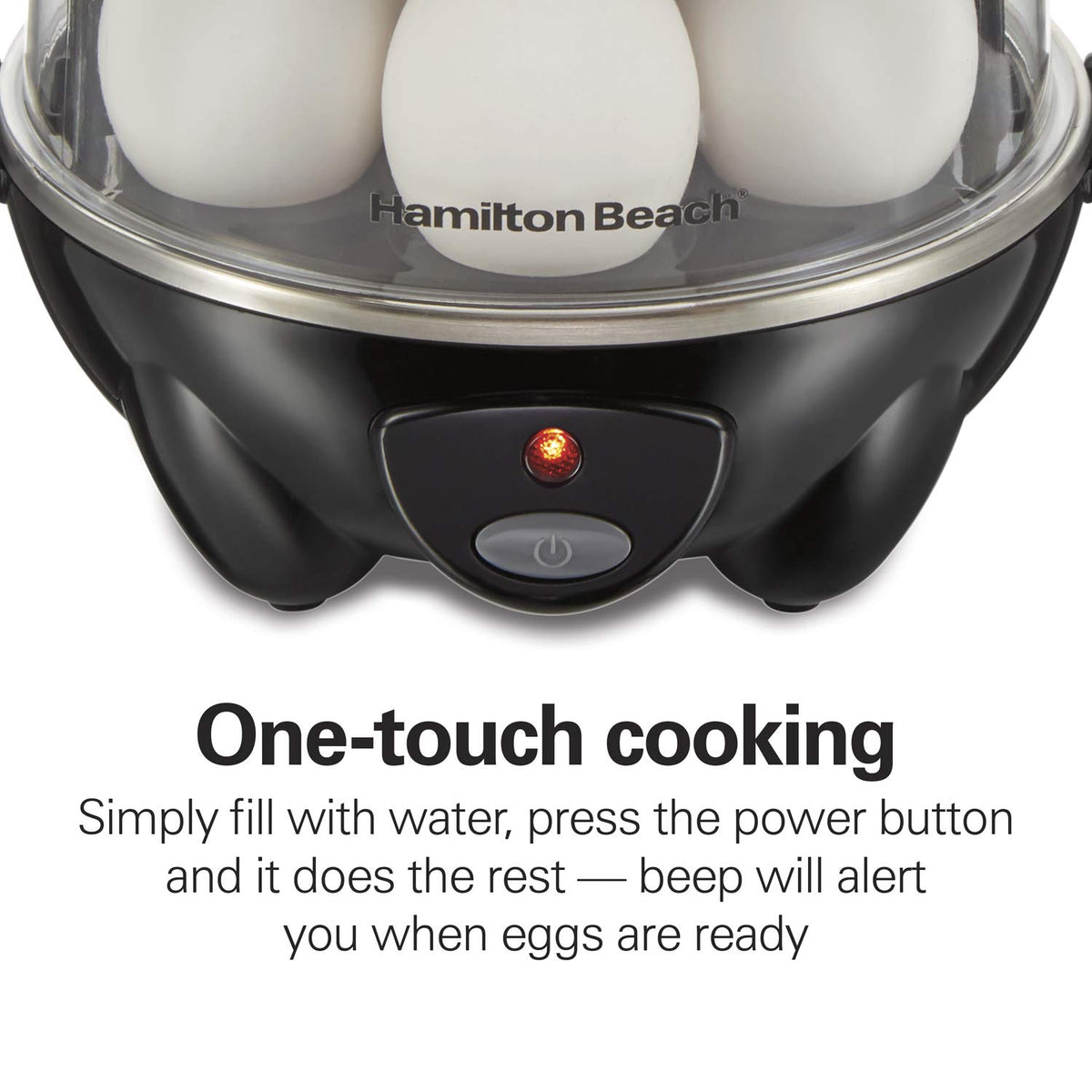 Hamilton Beach easy-clean removable tray simplifies cleanup after cooking.