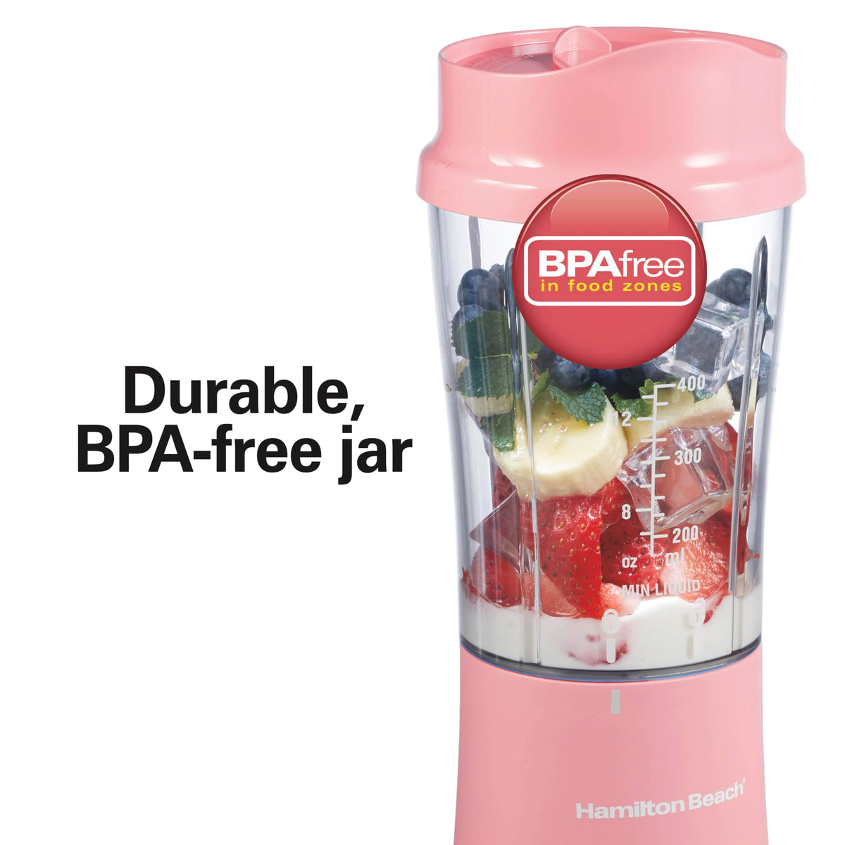 Hamilton Beach easy-cleanup and compact storage for dorms and small kitchens.