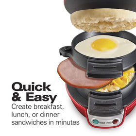 Hamilton Beach egg cooker ring demonstrates customizable breakfast options