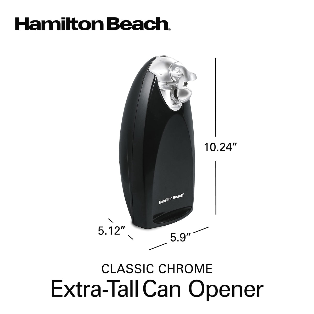 Hamilton Beach electric can opener dishwasher-safe cutting unit simplifies cleanup after use.