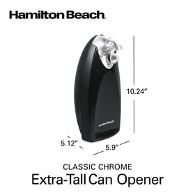 Hamilton Beach electric can opener dishwasher-safe cutting unit simplifies cleanup after use.