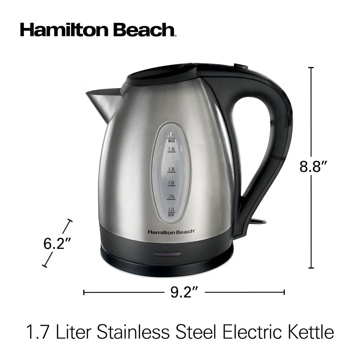 Hamilton Beach 1.7-liter capacity handles multiple cups quickly