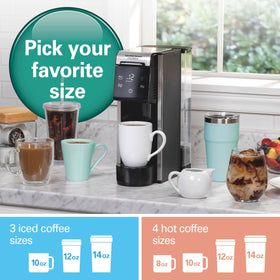 Hamilton Beach FlexBrew Advanced 4-in-1 reservoir yields up to five cups without refilling