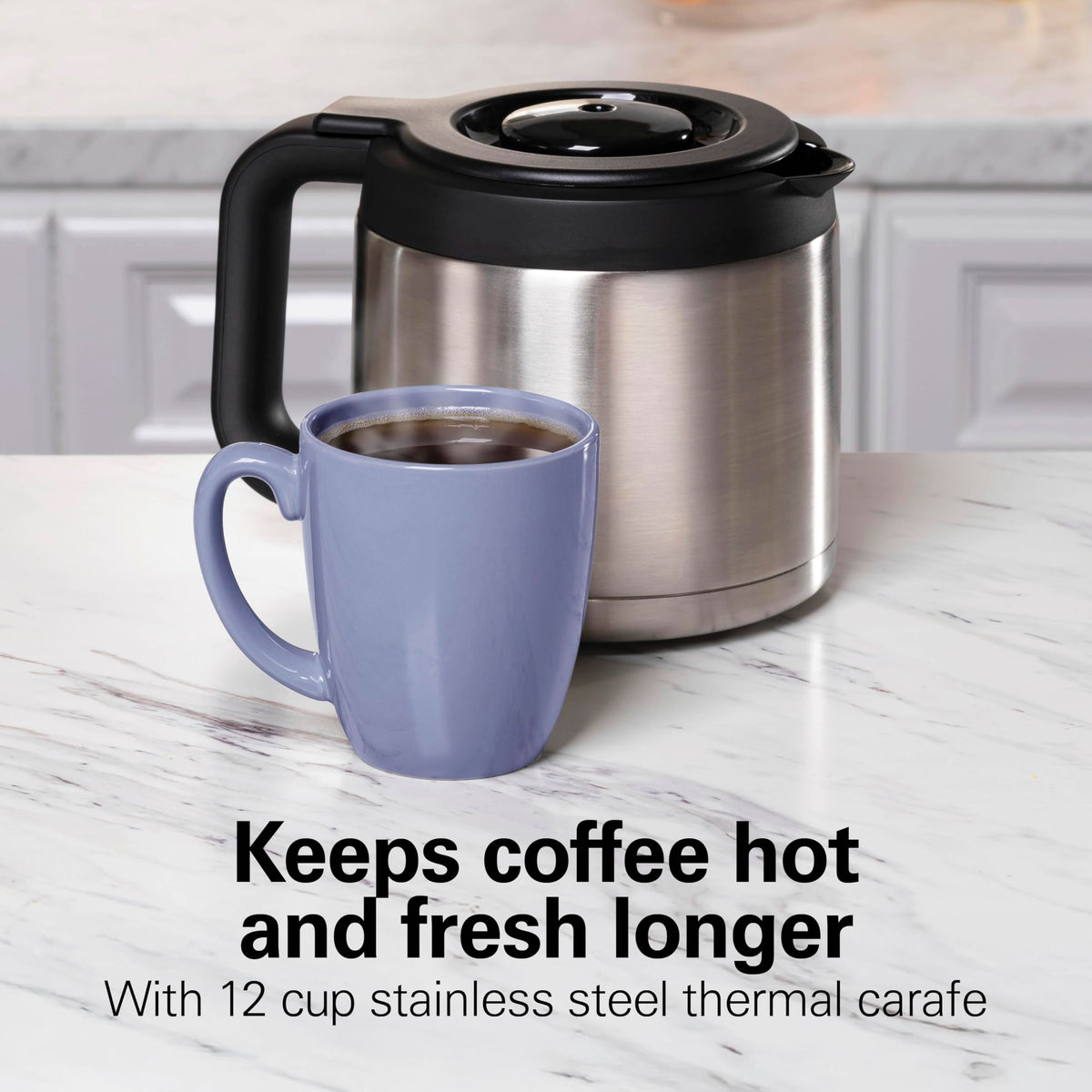Hamilton Beach FlexBrew Advanced Auto Brew provides wake-up convenience for single or full carafes.