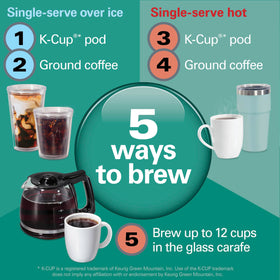 Hamilton Beach FlexBrew Advanced control panel with intuitive controls