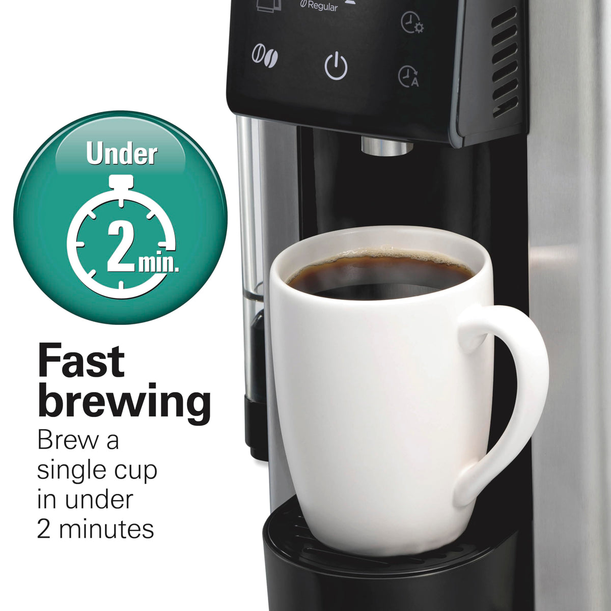 Hamilton Beach FlexBrew Advanced touchscreen control for quick brew settings