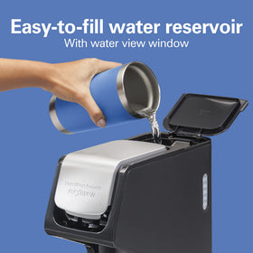 Hamilton Beach FlexBrew capacitive-touch controls for easy strength selection