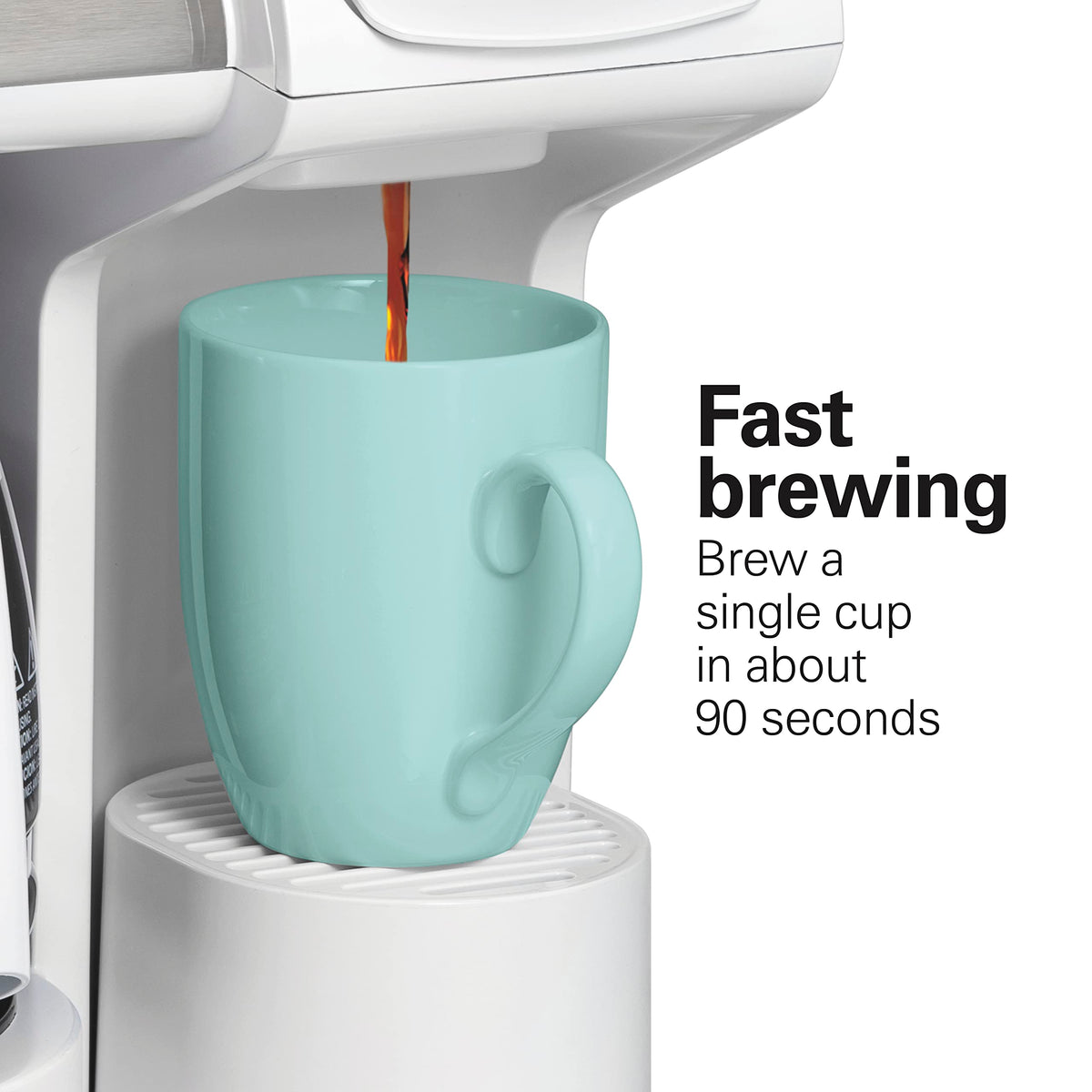 56 oz reservoir of the FlexBrew Trio supports multiple servings.