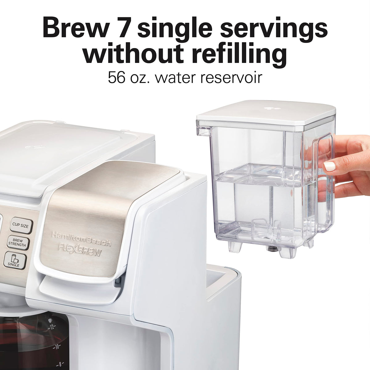 Easy-Touch programming on the FlexBrew Trio backlit display.