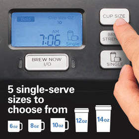 Easy-Touch programming on FlexBrew Trio for wake-up coffee