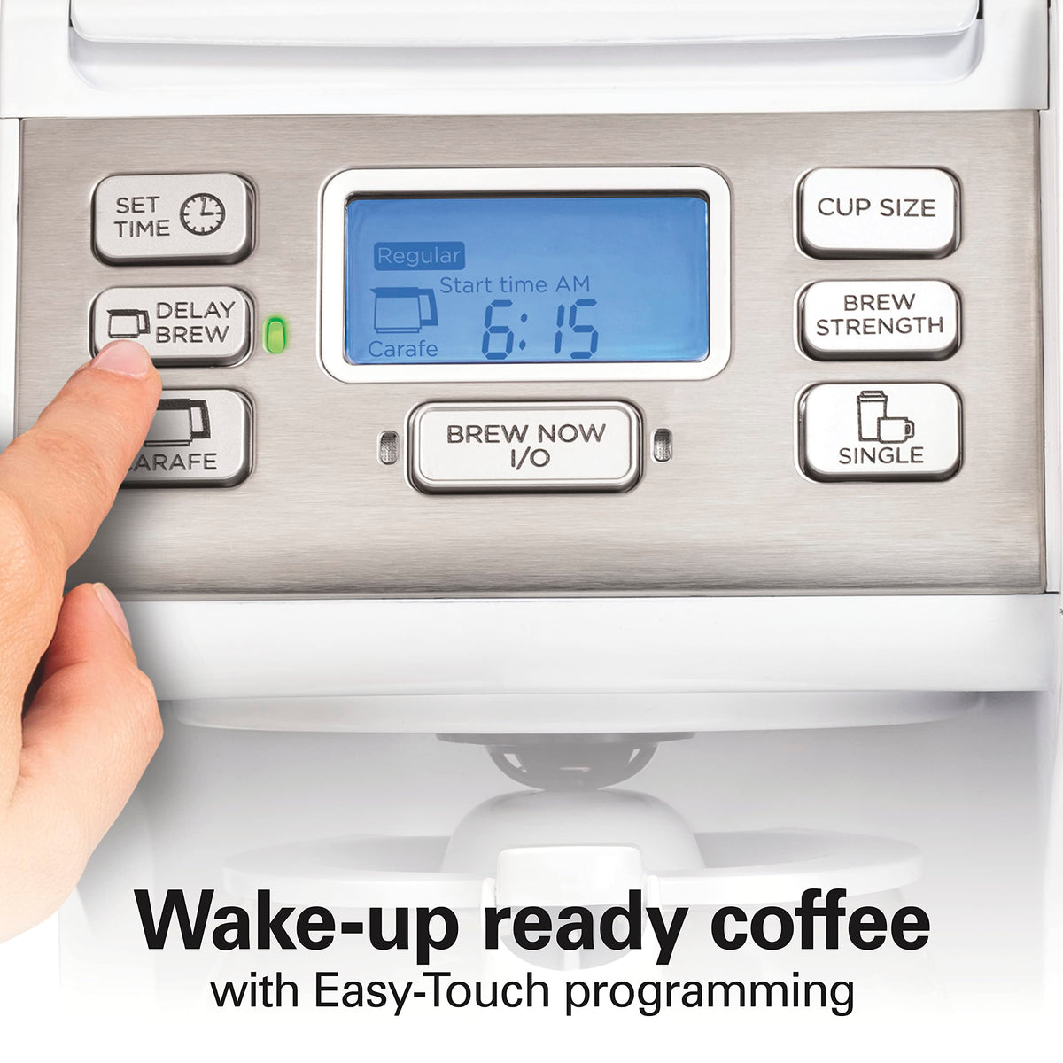 Removable cup rest on the FlexBrew Trio fits standard mugs.
