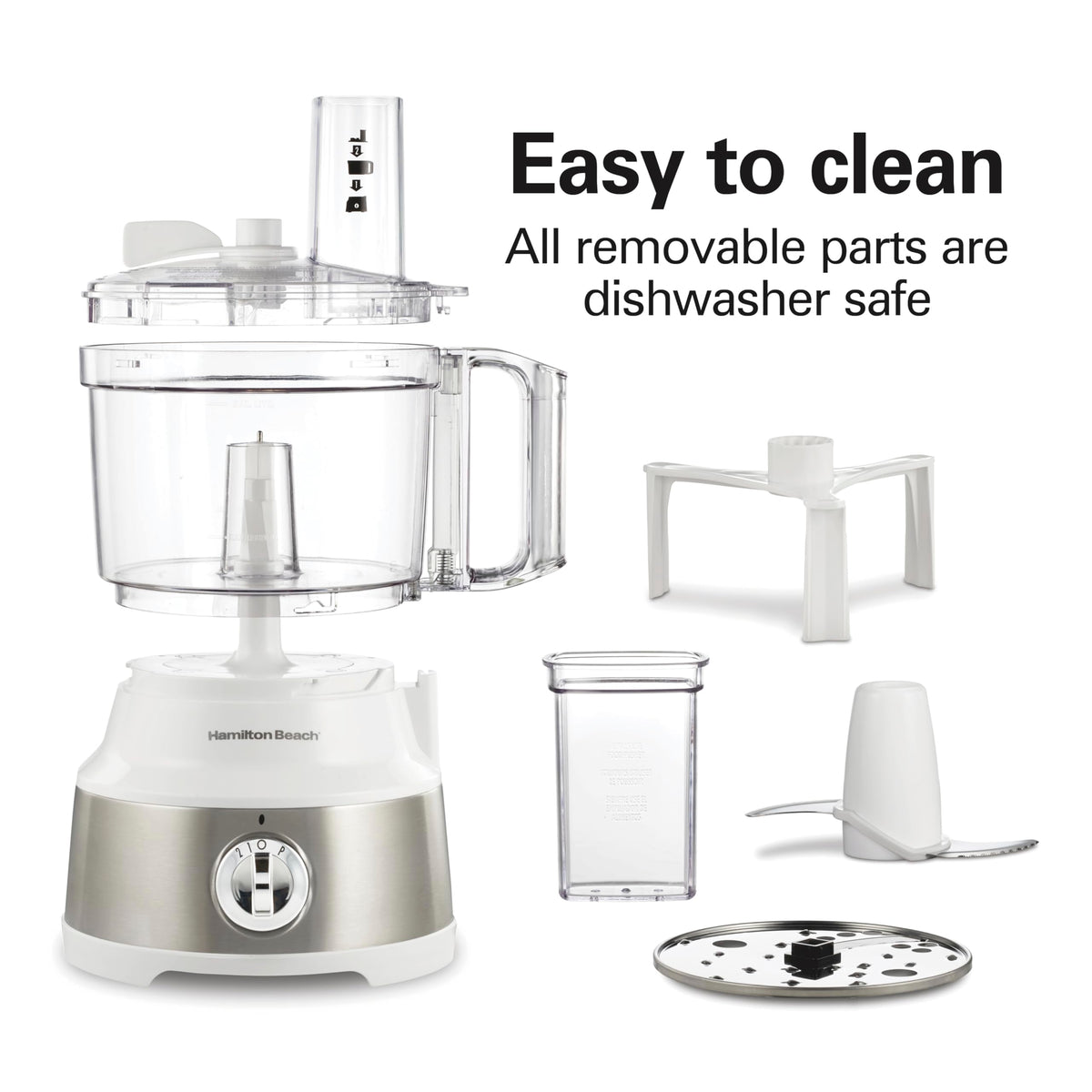 Hamilton Beach suction-cup-feet stabilize the unit on the countertop during use