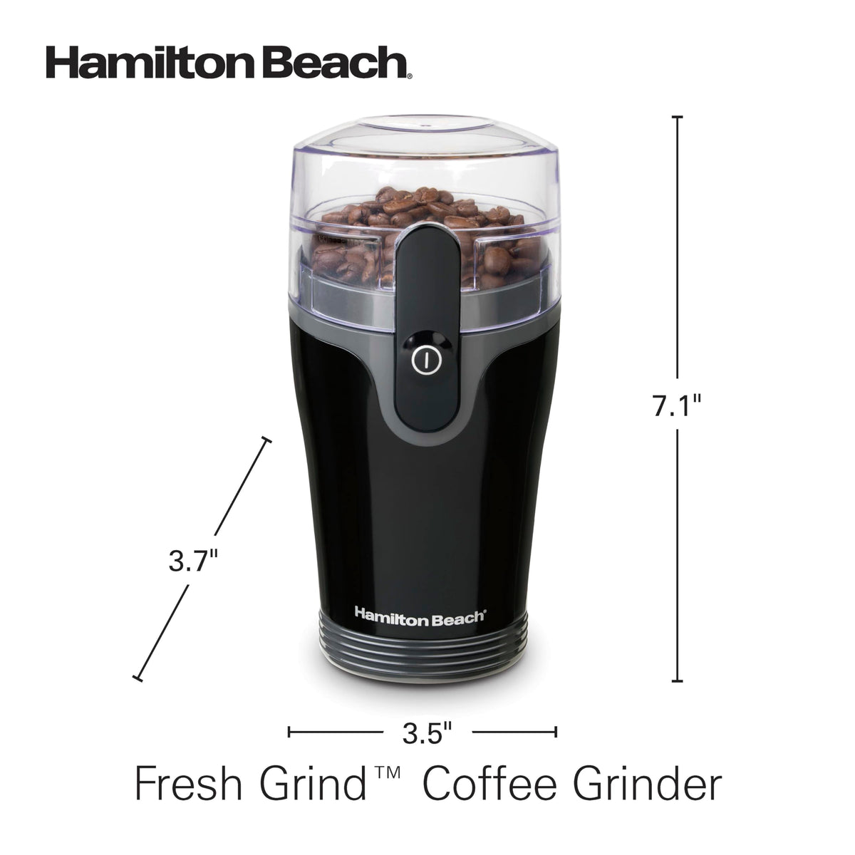 Hamilton Beach Fresh Grind uses a simple one-button operation for quick, fresh grinding.