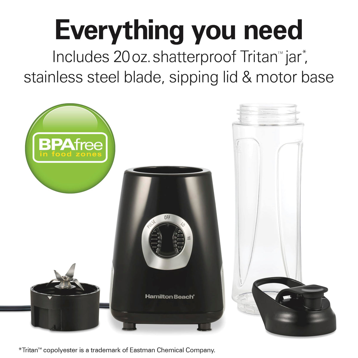 Hamilton Beach Go Sport no-drip lid doubles as a travel cup