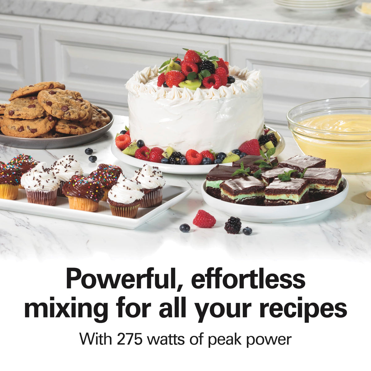 Hamilton Beach hand mixer with six-speed control for versatile tasks.