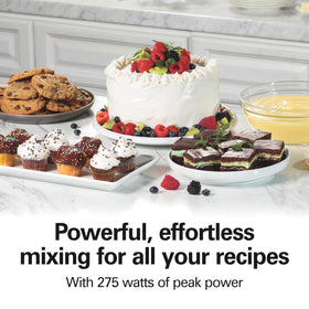 Hamilton Beach hand mixer with six-speed control for versatile tasks.