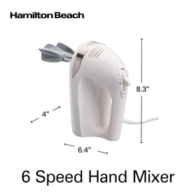 Hamilton Beach hand mixer in use during mixing with a bowl.