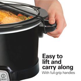 High, low, and warm settings on Hamilton Beach controls for versatile cooking