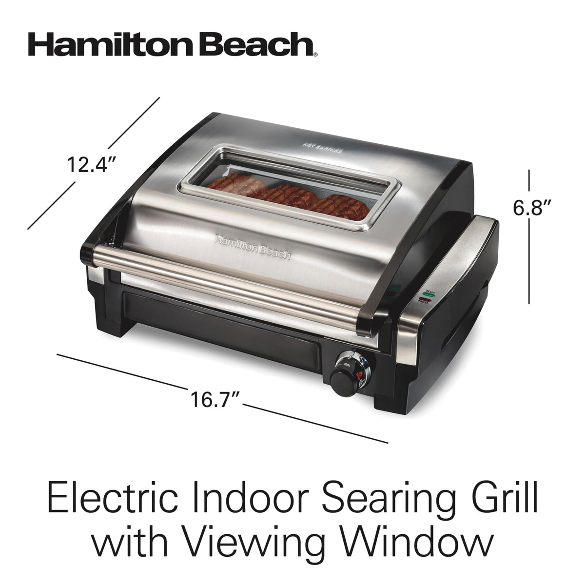 Hamilton Beach stainless steel body provides durable, stylish performance.